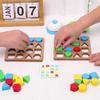 1set Wooden Geometric Shape Matching Building Blocks, Tabletop Competitive Game To Train Children's Thinking Skills Halloween Ch