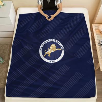 Couverture Flanelle Imprimée Millwall FC, Haute qualité Confortable pour Toutes les Saisons, Décoration Intérieure, Chaleur et Confort