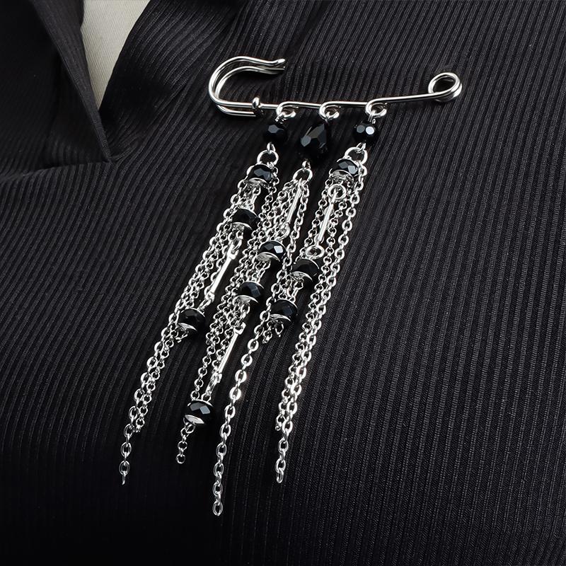 Elegant Pearl Chain Tassel Brooch Fashion Women Clothing Decor Accessories Jewelry Pin Pants Waist Adjust Pins Bag Pendant Gifts
