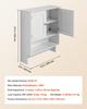 Bathroom Wall Cabinet, 2 Doors and Adjustable Shelf, Over the Toilet Storage Medicine Cabinet Wall Mounted, Hanging Organizer with Open Partition and