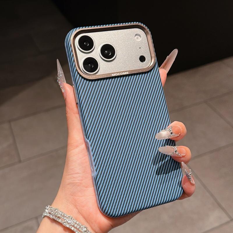Case For iPhone 17 Pro Max Luxury Carbon Fiber Texture Leather Hybrid TPU Built-in Metal Plate Strong Magnetic Cover For iPhone 16 15 14 13 Pro Max