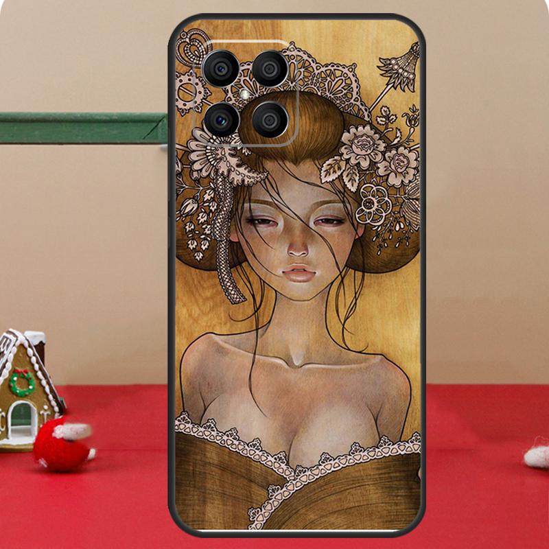 

Japanese Geisha Case For Honor Magic 8 5 6 7 Lite Honor 400 Pro 200 70 90 X8c X8b X9a X9b X9c X9d Win Cover Honor 50