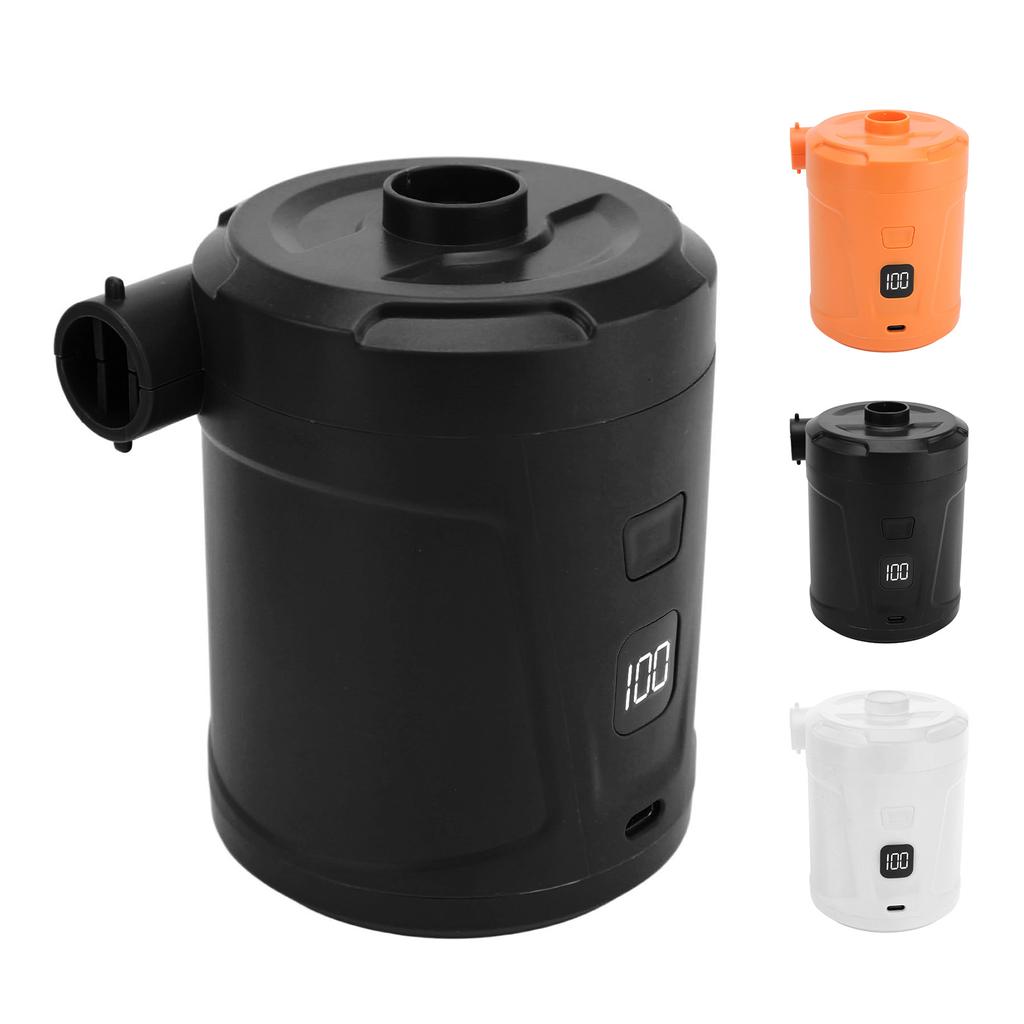 Pompă electrică de aer cu 4 duze Gonflabil 5200mAh Reîncărcabilă USB Afișaj LED Portabil Umflare anvelope