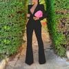 Autumn 2022 European & American Slim-Fit Suit Jacket with Flared Pants for Women