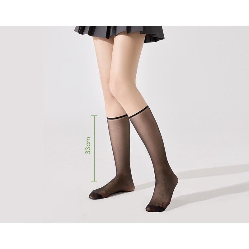 Women's Summer Thin Anti-snagging Silk Calf Socks, Ultra-thin Flesh-colored Half-length Beauty Socks, Invisible Concealer Crystal Socks