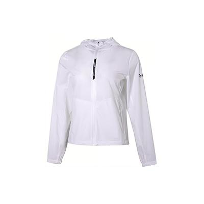 UA Sun Protection Series Lightweight Casual Loose Breathable Sunscreen Hooded Windbreaker Jacket Women Outerwear White 22500410-100