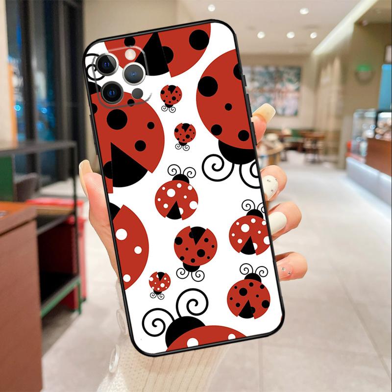 Ladybug Beetle Phone Case For iPhone 17 Air 16 14 13 11 15 Pro Max mini 15 16 Plus 16e Protective Cover