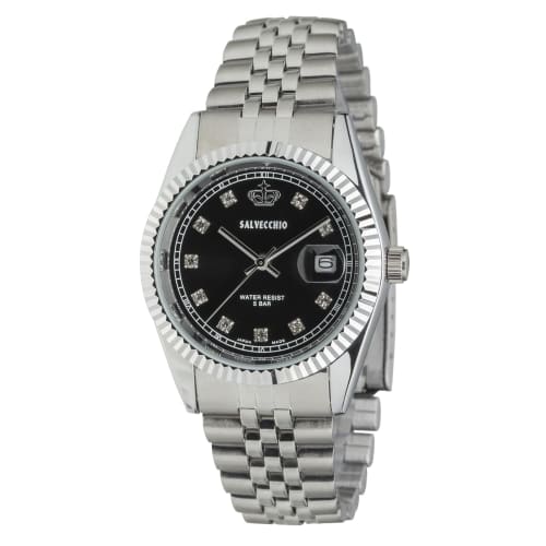 Klefer Men's Analog Waterproof Watch with Metal Band, Silver, SV-AM268-BKS