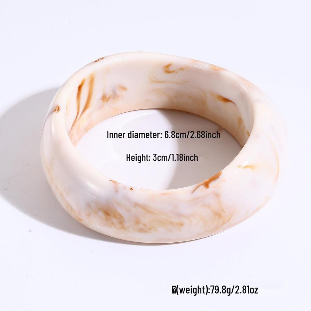 Europese & Amerikaanse Retro High-End Semi-Transparant Ovaal Hars Armband voor Meisjes