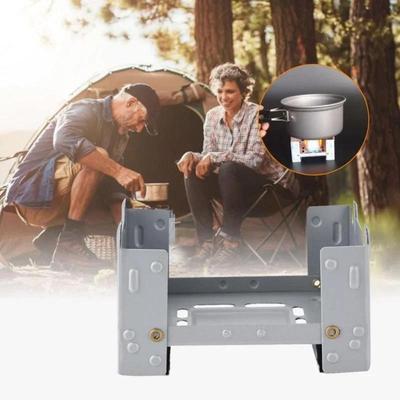 În aer liber Mini pliabil combustibil solid ceară aragaz portabil camping arzător ușor picnic aragaz camping echipament multifuncțional
