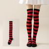 Damen Overknee Socken mit Kreuzstreifen für Halloween, Weihnachten, Karneval, Tanz und Japanische Festivals