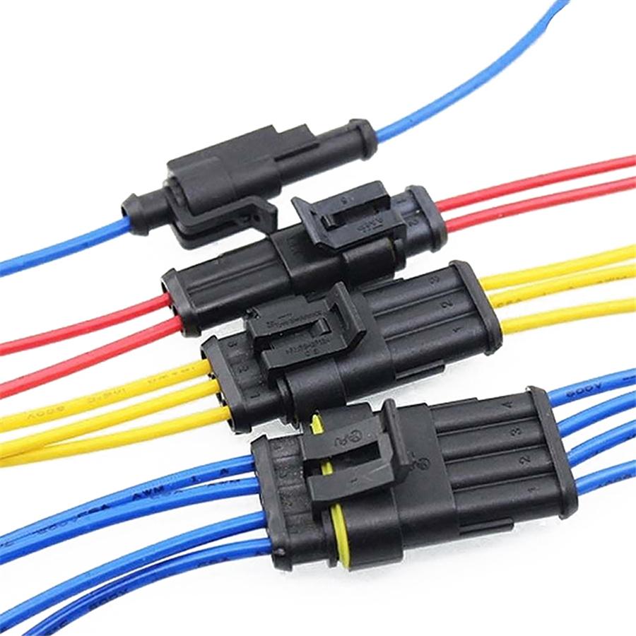 708Pcs 43set 1-6 Pin Way Car Sealed IP68 Waterproof Electrical Wire Connector Plug Kit 12A For Cars Motorbikes Trucks Boats Auto