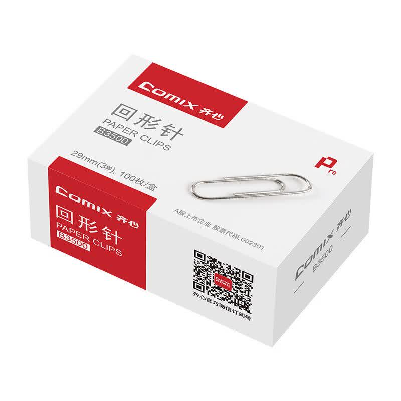 Comix B3500 Nickel-Plated Paperclips