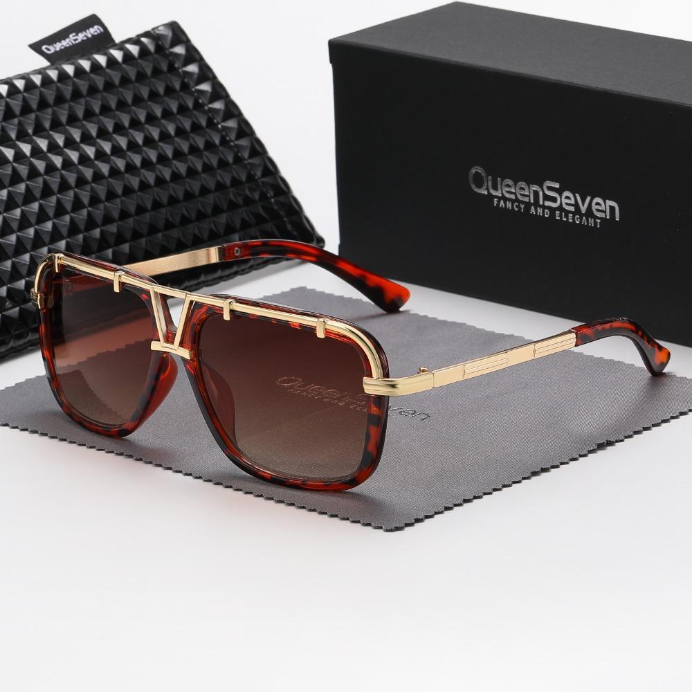 

Классические солнцезащитные очки унисекс QueenSeven в большой оправе для рыбалки, вождения и верховой езды, UV400 чёрный/серый