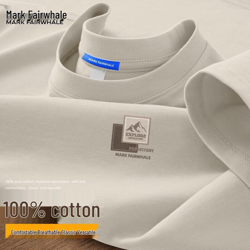 Mark Fairwhale Men s Heavyweight Loose Fit Pure Cotton Round Neck T-Shirt 2XL