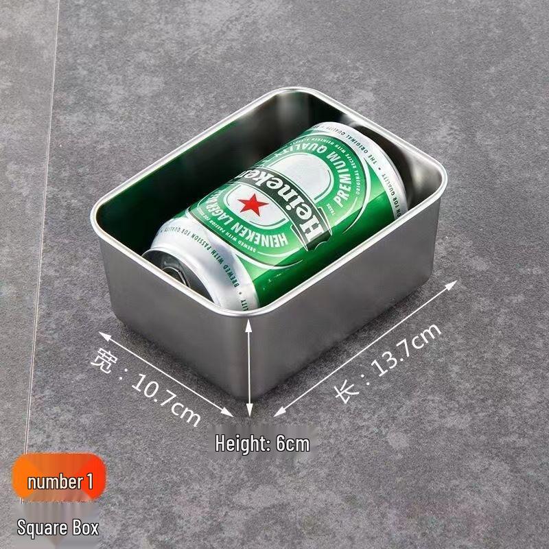 Stainless Steel Condiment and Ingredient Storage Box Set with Lids