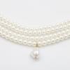 Personalised Fashion Geometric Beaded Necklace Simple Multi-layer Pearl Shaped Pendant Necklace Female