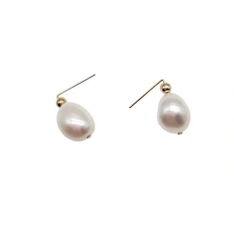 

Серьги из натурального пресноводного жемчуга из стерлингового серебра 925 пробы, простые ювелирные изделия ручной работы для женщин