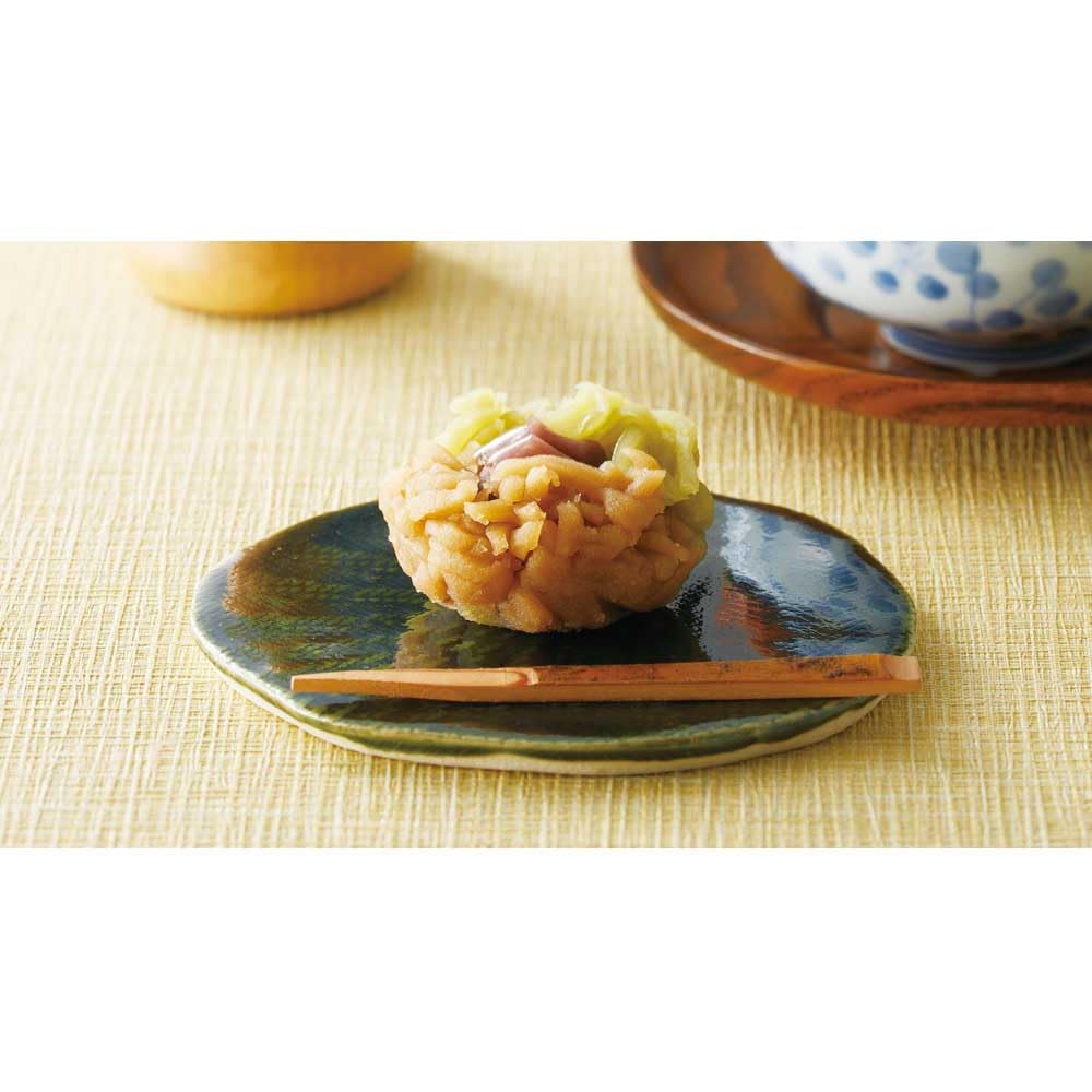 Yamaco Akazu Ware Oribe Plate, Small, 10.8x9xH0.7cm, 08988