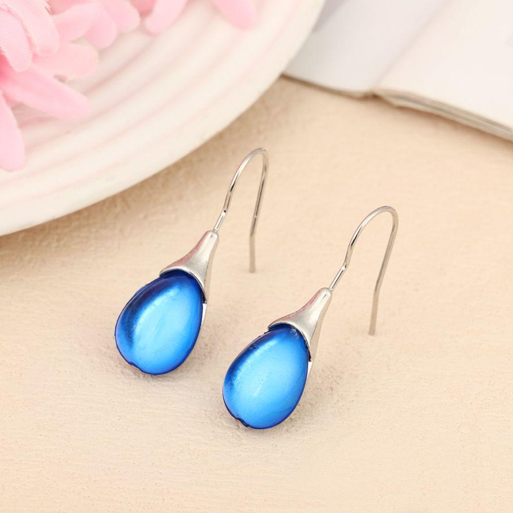 Engagement For Women Wedding Exquisite Jewelry Accessories Hook Dangle Earrings Natural Blue Stone Earrings