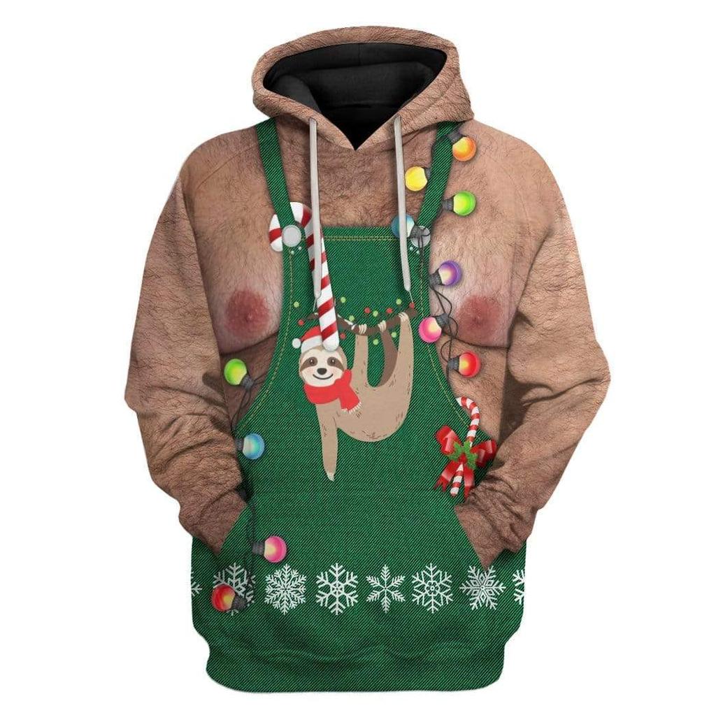 Funny Design Christmas 3D Printed Hoodies For Men Clothes Fashion New In Hoodie & Sweatshirts Santa Claus Cosplay Y2k Tops