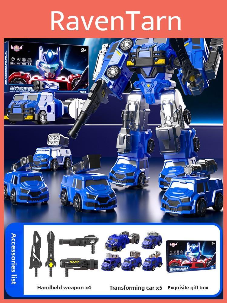 Childrens Magnetic Car Robot Toy With Assembly And Developmental Features For Boys And Girls