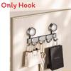 Space Aluminum Suction Cup Hook Set With Multiple Load Capacity For Bathroom And Home Storage