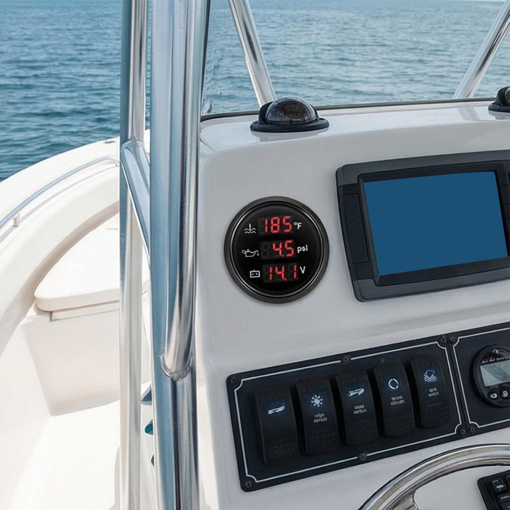 High Performances Digital Oil Pressure Indicator For Car And Truck Easy Installation Water Temperature Gauge Voltmeter