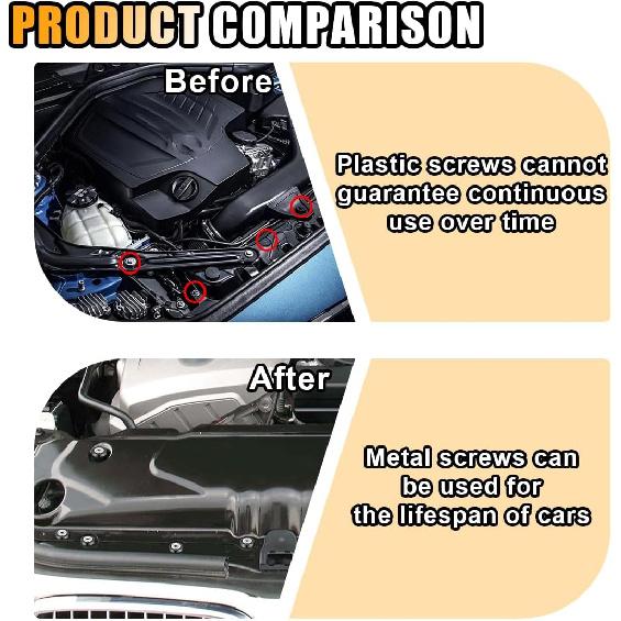 20PCS Aluminum Bumper Fender Washer Stainless Steel Bolts, Engine Bay Dress Up Fastener Kit, M6 JDM Fender Washer, Car Body Decoration Kit For