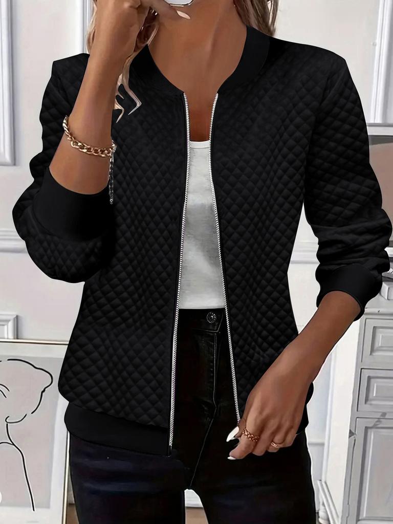 2025 station wish TUME explosion autumn and winter solid color long-sleeved knitted zipper jacket women's clothing