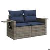 VidaXL Garden Furniture Set with Cushions 6 Pcs Grey Braided Resin Acacia, Outdoor Sofa Set, Garden Lounge 3326482