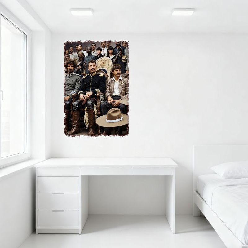 Vintage Military Ceremony Metal Tin Sign Historical Scene with Ornate Chair & Soldiers Art Decoration for Home Man Cave Bar Wall