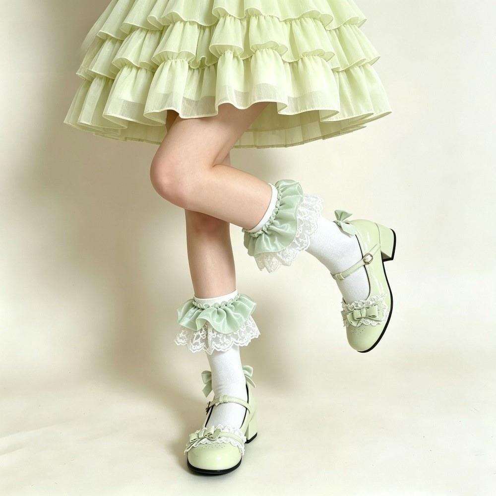 Ruffle Lolita Socks Lolita JK Sweet Girl Sock Cute Women's Mid-calf Socks Students