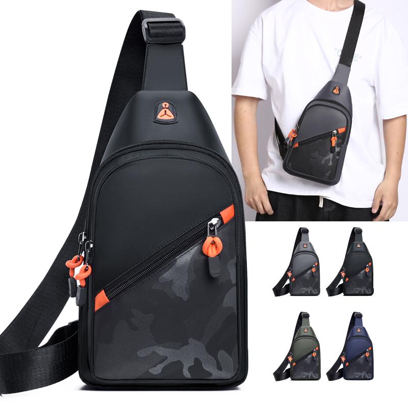 

Чоловічий нагрудний рюкзак Сумка через плече Розкішний дизайн Міцна сумочка Нагрудна сумка Вінтаж Чоловіча сумочка для відпочинку Сумка на плече сірий