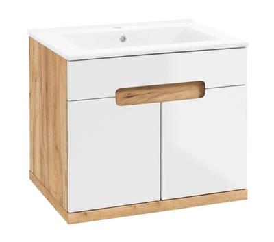 Mueble de baño suspendido con lavabo, roble artesanal, 50 cm, Ronda New