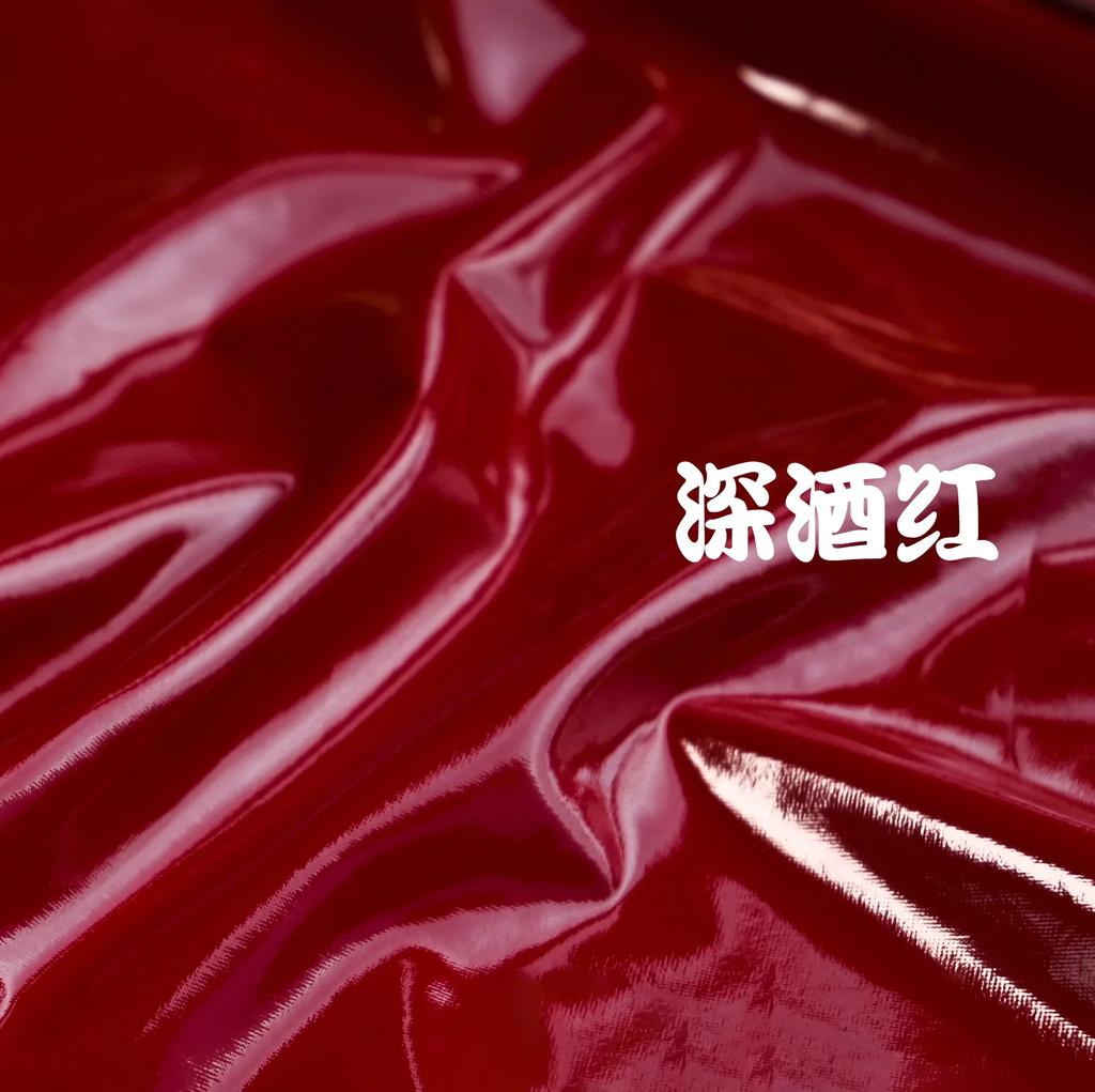 100x145cm Stretch Shiny Glossy Leather Fabric 100*145cm Solid Elastic Mirror Fabric For Clothes Dress Stage Costume DIY Sewing