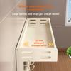 Modern White Aluminum Alloy Wallmounted Spice Rack With Multifunctional Storage For Kitchen Organization