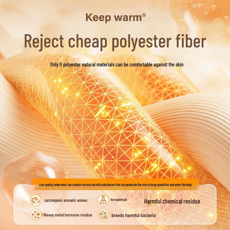 Women's High-Waisted Cashmere Silk Thermal Pants with Antibacterial Fleece Lining