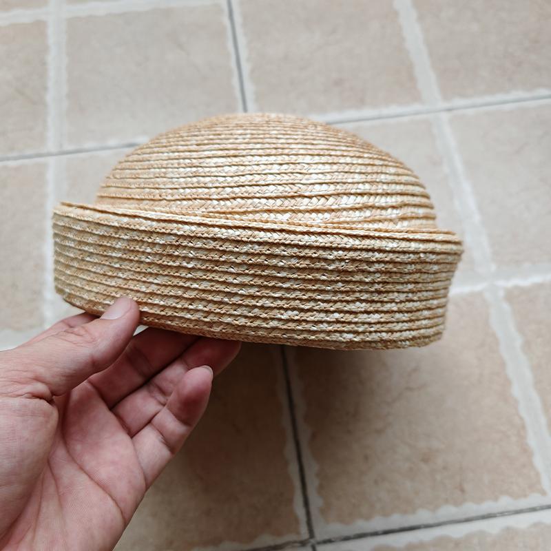 

Fashion Summer Flat Beret Straw Hat Women s Sun Hat Circle Concave Top Beach Hat Church Derby Party 57