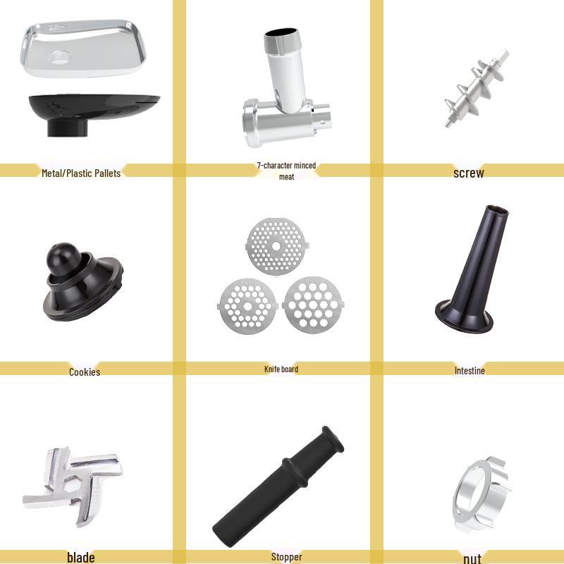 Automatický mlýnek na maso a plnička klobás z nerezové oceli evropského standardu: Multifunkční zařízení do zásuvky pro domácnost