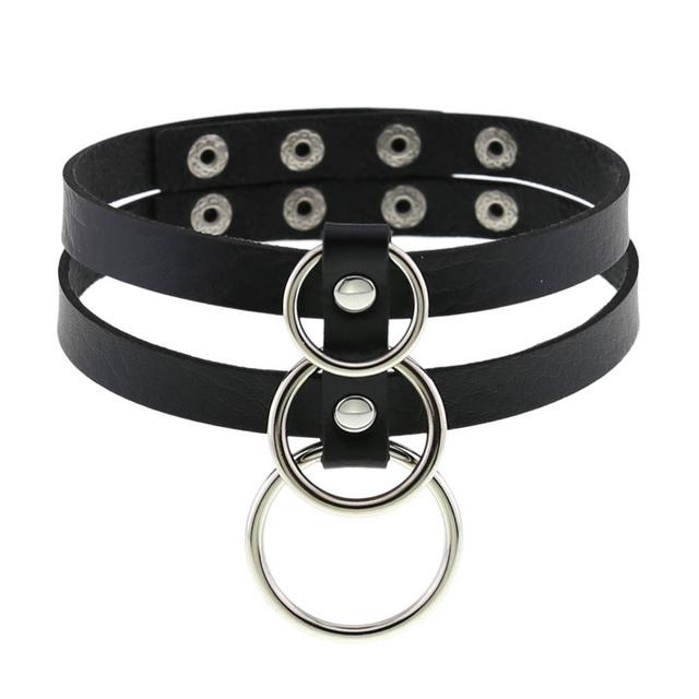 Colier Vintage Sexy Harajuku cu Pandantiv Lanț din Piele PU Femei Bărbați Punk Gotic Choker Negru Declarație Jocuri pentru Adulți Jucării pentru Adulți