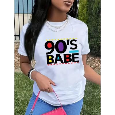 Cotton Printed Women's T-shirt Round Neck Pure Cotton Top Summer Women's Clothing