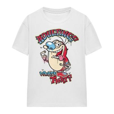 Ren & Stimpy Unisex Adult Adulting Whats That? T-Shirt