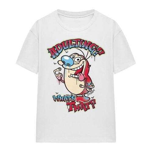 Ren & Stimpy Unisex Adult Adulting Whats That? T-Shirt
