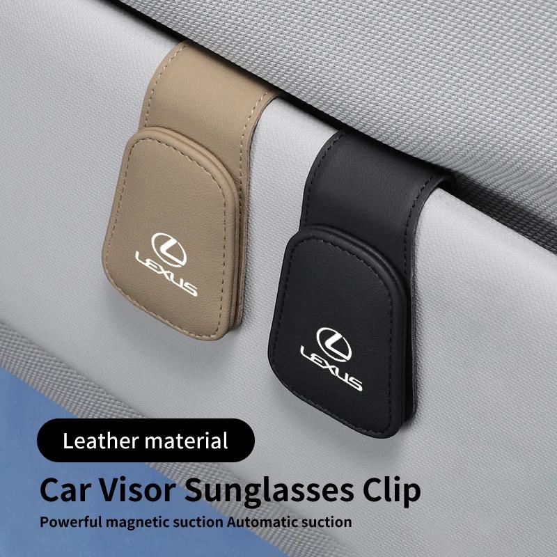 Car Visor Organizer Glasses Clip Leather Sunglasses Holder Accessories For Lexus IS250 IS200 CT200h GS300 LS430 RX450h LX570 zn6
