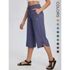 Summer Women Loose Fit Wide Leg Pants With Pockets For Casual Daily Wear