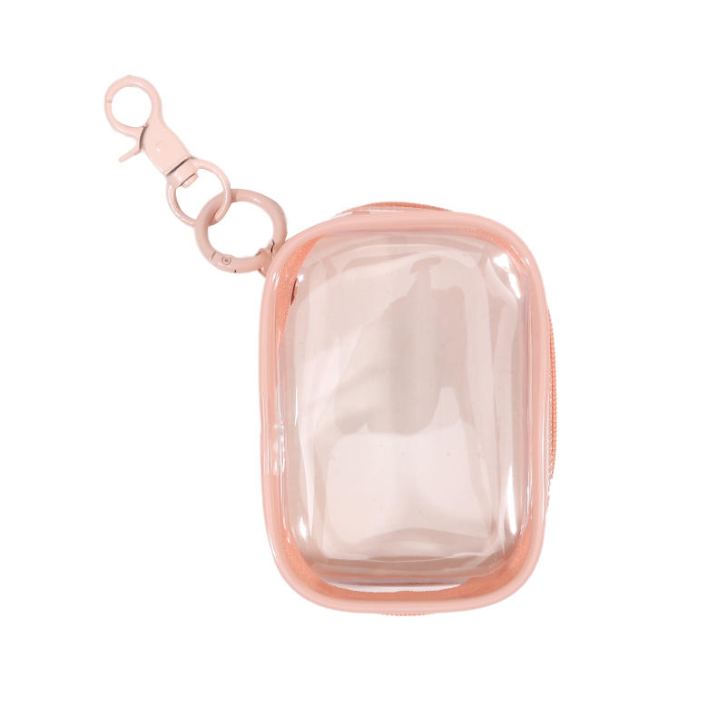 

1-10pcs Clear Zipper Storage Bags Cartoon Toy Organizer Pouch for Earphones Charger Dustproof Case 1Pc рожевий