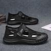 2025 Summer Men's Casual Breathable Shoes Summer Large Mesh Hollow Sandals Beach Shoes Lightweight Men's Mesh Sandals