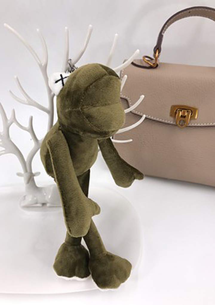 Cute Frog Plush Frog Key Bag Cute Car Stylish Frog Animal Hanging Popular Birthday School Entrance Gift [LYING] Keychain, Charm, Women's Charm,