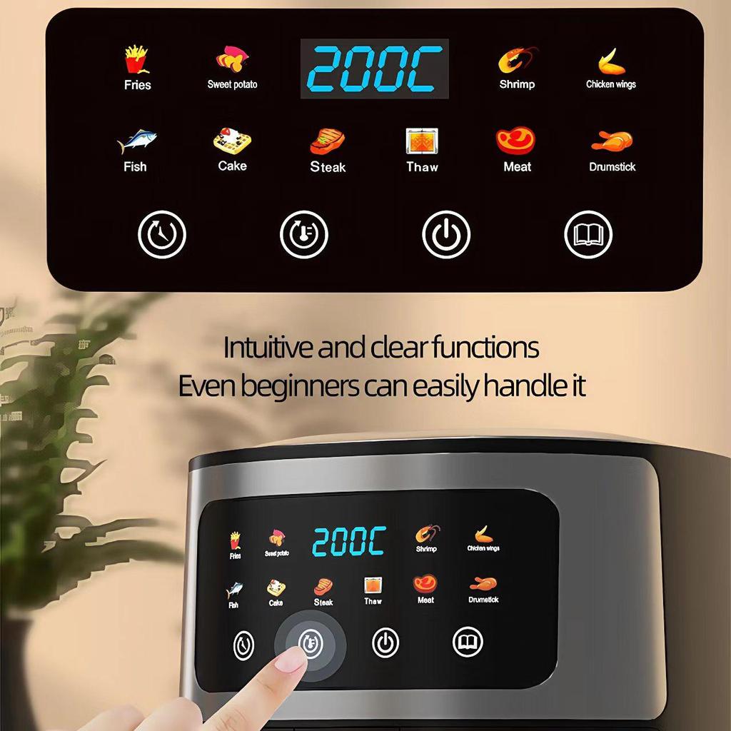 2026 Model Stainless Steel Large Capacity Electric Air Fryer